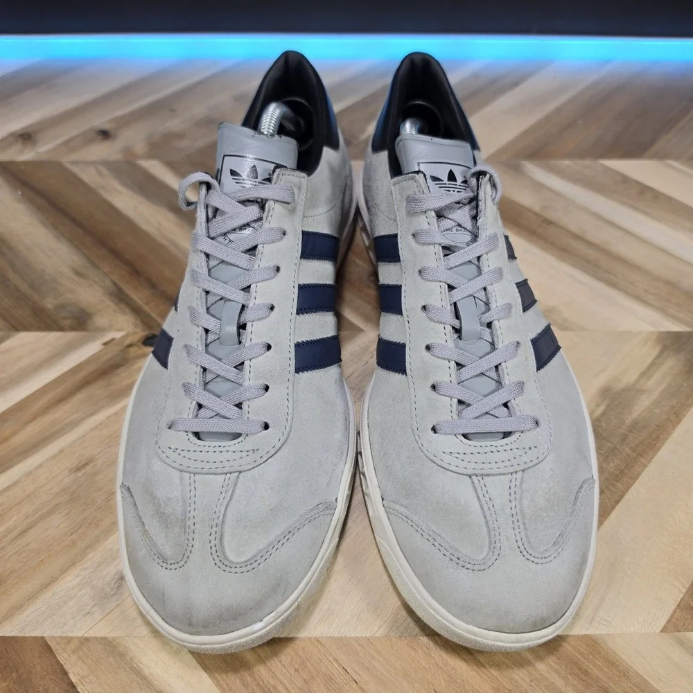 Adidas Originals Hamburg Low Grey Collegiate Navy BB5298 Suede Men's Size 11.5